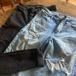 {American Eagle} hi-rise jeggings 2 pair